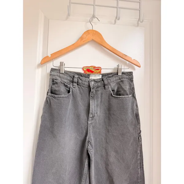 We The Free Tinsley Baggy Mid-Rise Straight Leg‎ Jeans Blow Out Black 27" - Image 5