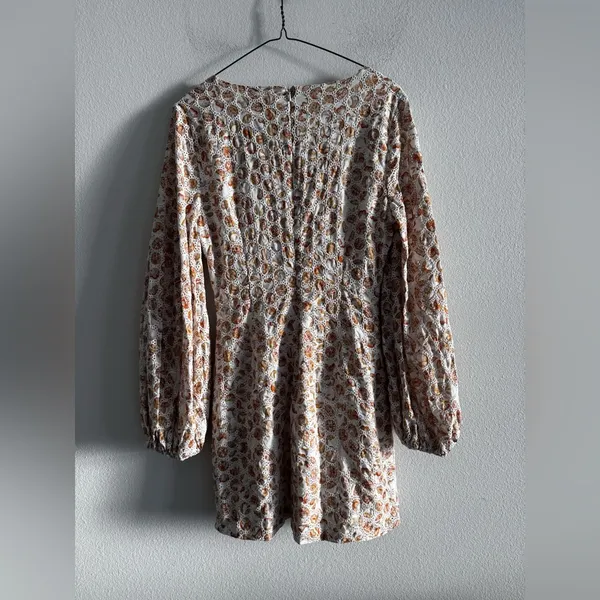 Bardot Broderie Dress 4/XS Tan Paisley - Image 9