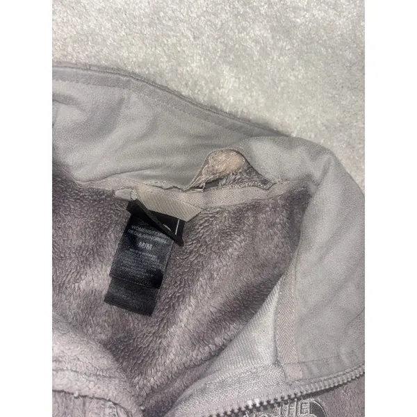 The North Face Osito Fleece Jacket‎ Womens Medium Gray Full Zip Soft High Pile - Image 14