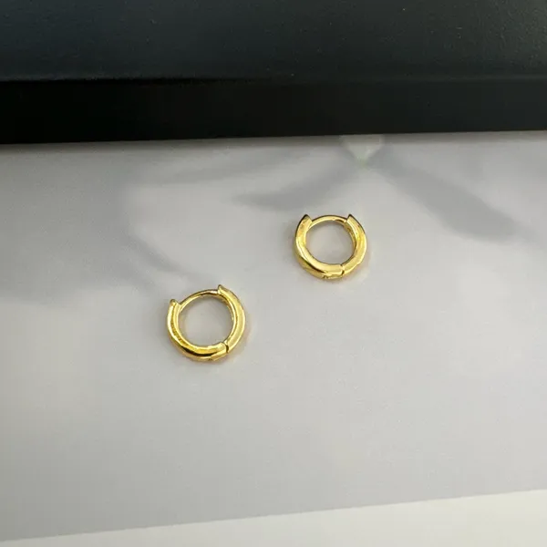 10mm Small Gold Hoop Earrings for Men Women Streetwear Unisex Earrings - Image 4