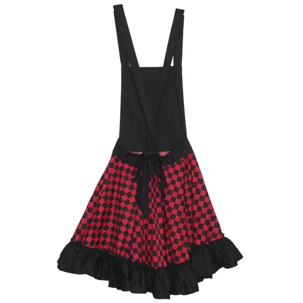 Hot Topic Skirtall Whimsigoth Coquette Y2K Retro Checkered Red Black Medium - Image 4