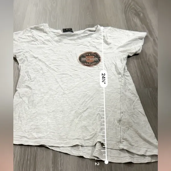Harley Davidson Sturgis Route 12 Light Heather Gray Short Sleeve Shirt‎ Size M - Image 9