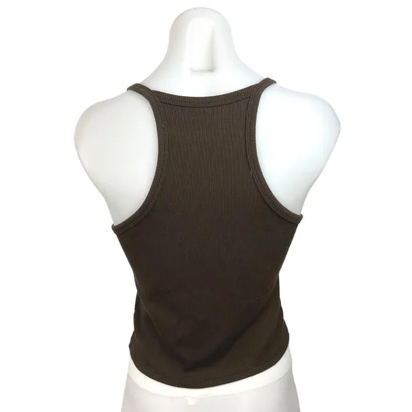 Outdoor Voices SuperForm Brown Ribbed Sleeveless Cami Camisole Crop Tank Top M - Image 5