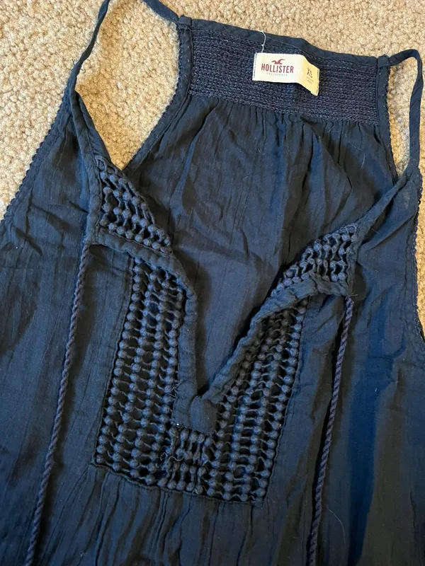 Navy Crochet Tank - Image 3
