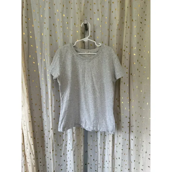 Brandy Melville John Galt 100% Cotton Heather Gray Crewneck Tee T-Shirt One Size - Image 2