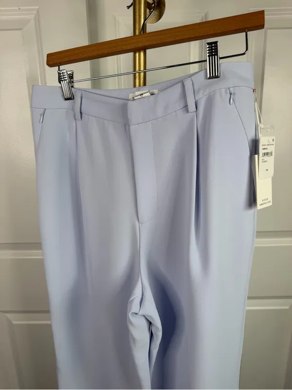 Good American Powder Purple High Rise Tailored Pants Size 8/29 NWT - Image 3