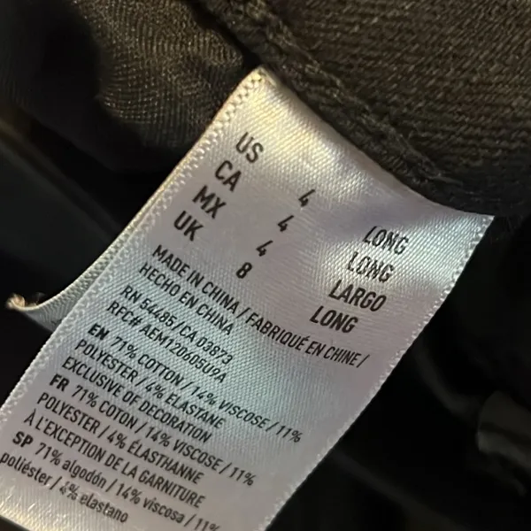 American Eagle Next Level Stretch High Rise Jeggings Black Size‎ 4 Long - Image 4