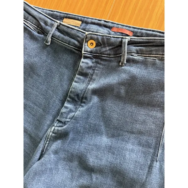 Anthropologie Pilcro The Skipper Jeans Womens 31 Dark Blue High Rise Wide Leg - Image 6