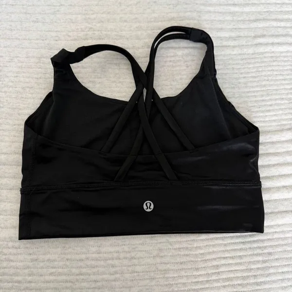 Lululemon Energy Longline Bra Foil Black - Image 4