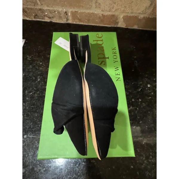 Kate Spade New York BLACK Suede Women's Fayrn‎ Point Toe Mules Size 6.5 - Image 6