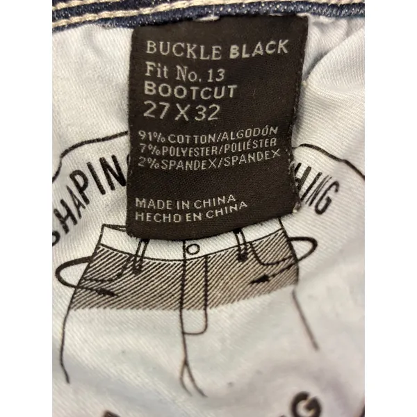 Buckle Black‎ Fit No. 13 Bootcut Jeans Medium Wash Stretch Denim 27x32 - Image 7