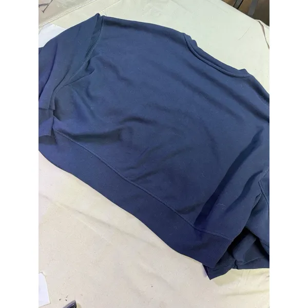 Zenana Navy Blue Oversized Crop Crewneck Sweater XL D46 - Image 8