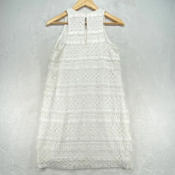 Lilly Pulitzer White‎ Lace Dress Sleeveless Party Cocktail Mini Size 2 - flaw - Image 8