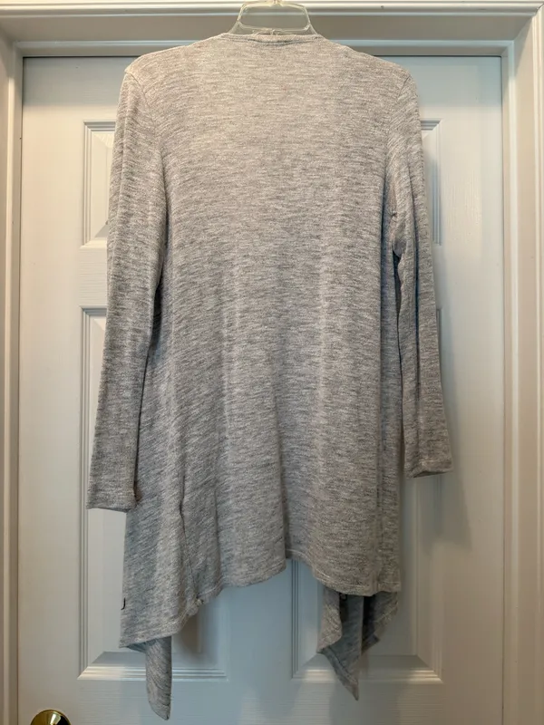 American Eagle Light Gray Women's Open Front Draped Cardigan - Image 2