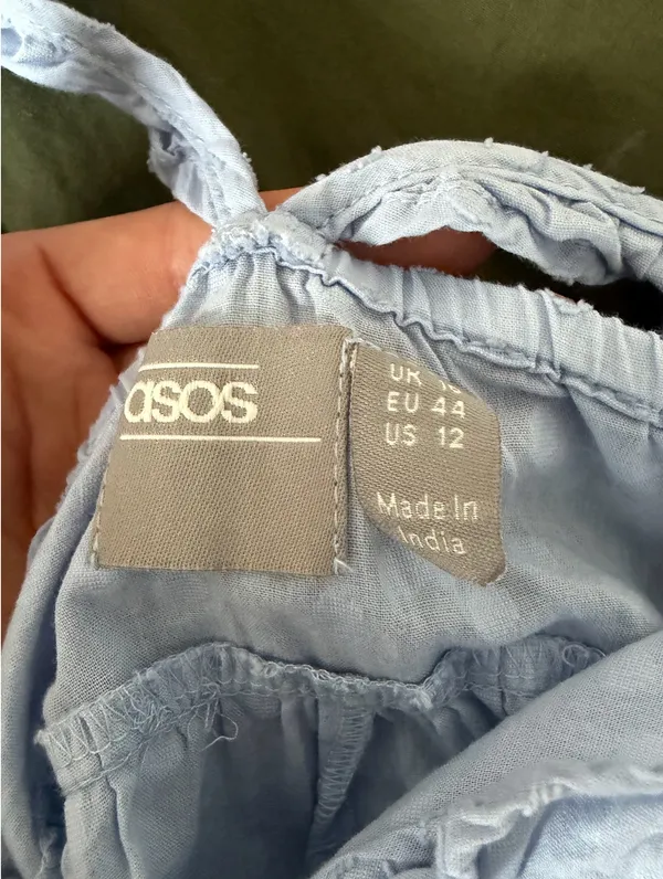 ASOS light blue plunge dress - Image 4