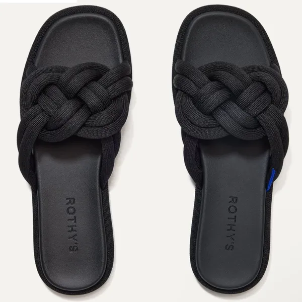 ROTHY'S The Summer Sandal‎ Braided Slide Black 10.5 - Image 2