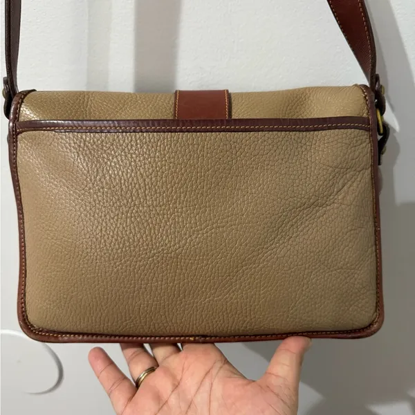 Coach Vintage Sheridan Mayfield Beige‎ Brown Saddle Leather Shoulder Bag 4225 K - Image 8