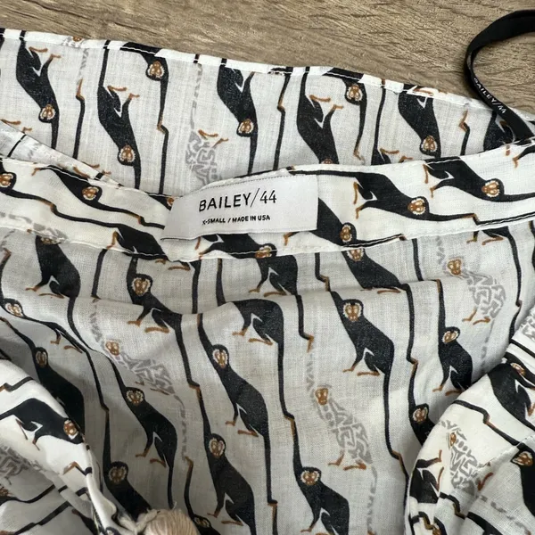 Anthropologie Bailey 44 Monkey Print Halter Top‎ size xs NWT - Image 4