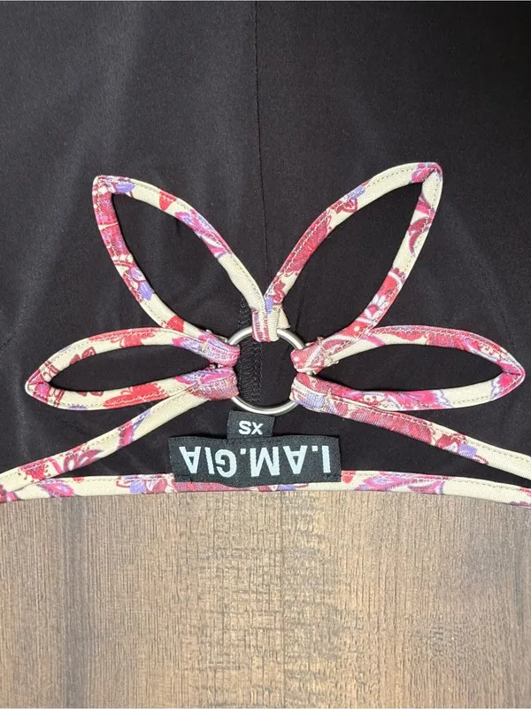 I.AM.GIA. Renalee Flower Cut Out Legging Pants Flare‎ Y2K XS - Image 5