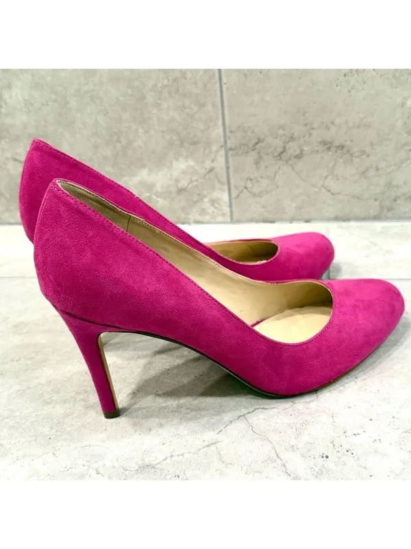 Marc Fisher Pink Faux Suede Heels size 9.5 - Image 4