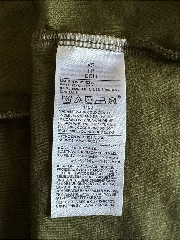 Old Navy Olive Green Crop Tank Top Women's XS Stretch Cotton Sleeveless Casual - Image 5