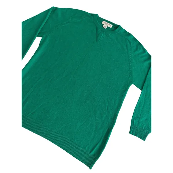 VTG 90s Y2K Outlander Studio Kelly Green Lambswool Angora Slouchy Sweater OVZS-M - Image 4
