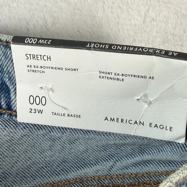 American Eagle Ex-Boyfriend Short Light‎ Wash Distressed Denim 000 23W 41979022 - Image 4