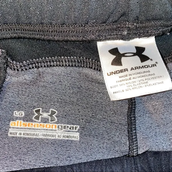 Under Armour Black Athletic Leggings Performance Activewear Large‎ - Image 4