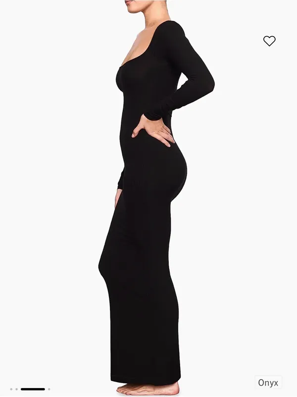 Skims soft long sleeve maxi dress - Image 3
