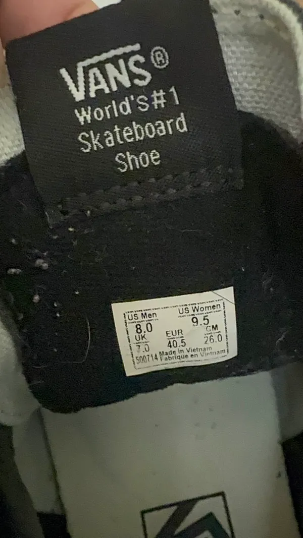 RARE🔥 VANS Sk8-Hi BOX LOGO Shoes Mens size 8 Womens 9.5 - Image 8