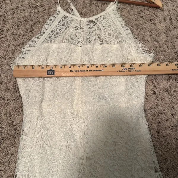 NWT Wishlist Apparel Ivory Lace Party Hi-Low Dress Size‎ M - Image 10