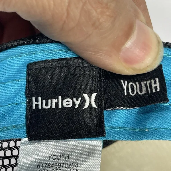Hurley Youth Trucker Hat Snapback Purple Black Teal Mesh Surf Cap Boys Gir - Image 7
