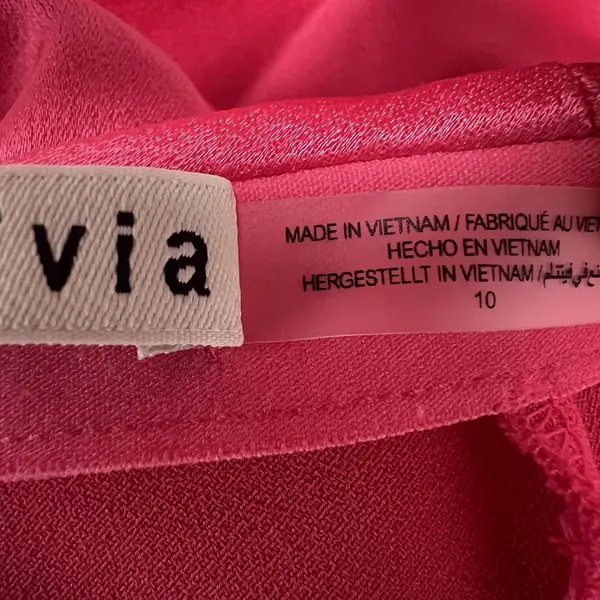 Alice + Olivia Rosa Slip Skirt Pink Asymmetric Feminine Satin Women's Size 10 - Image 13