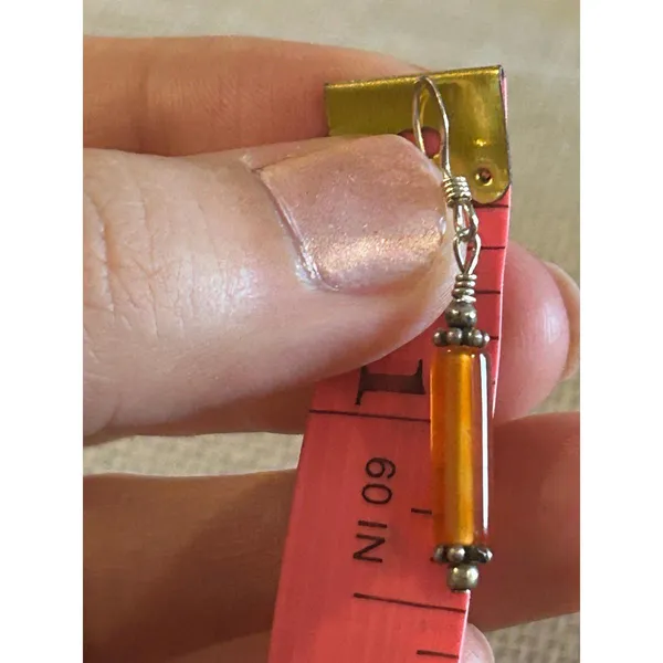 Lot a604 1 1/4 inch long 925 sterling silver earrings - Image 7