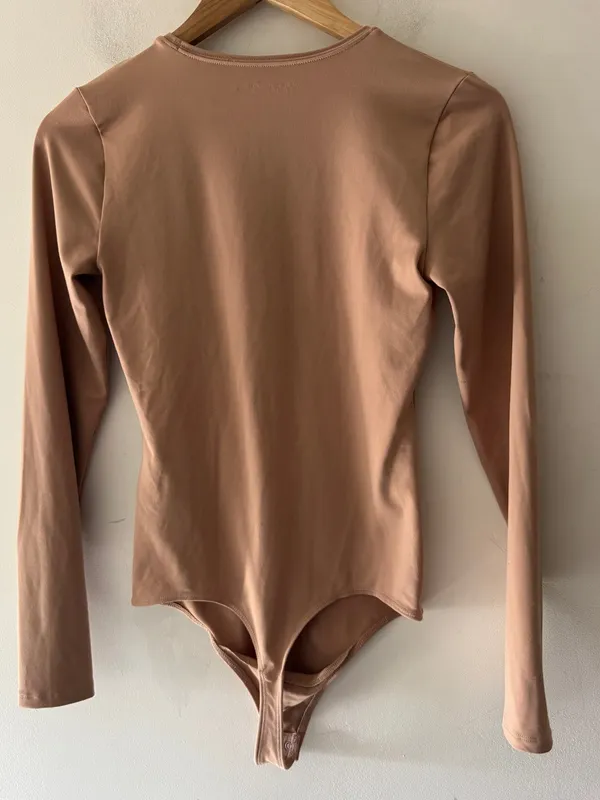 Abercrombie & Fitch Brown Soft A&F Collection‎ Long Sleeve Cutout Bodysuit - Image 3