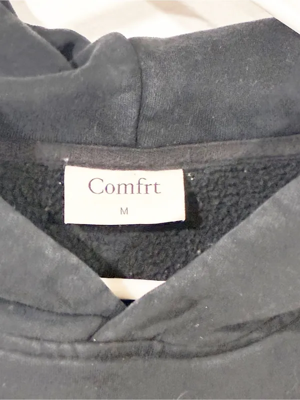 Comfrt Charcoal Grey Unisex Tranquil Hoodie Pullover Sweatshirt Size Medium - Image 3
