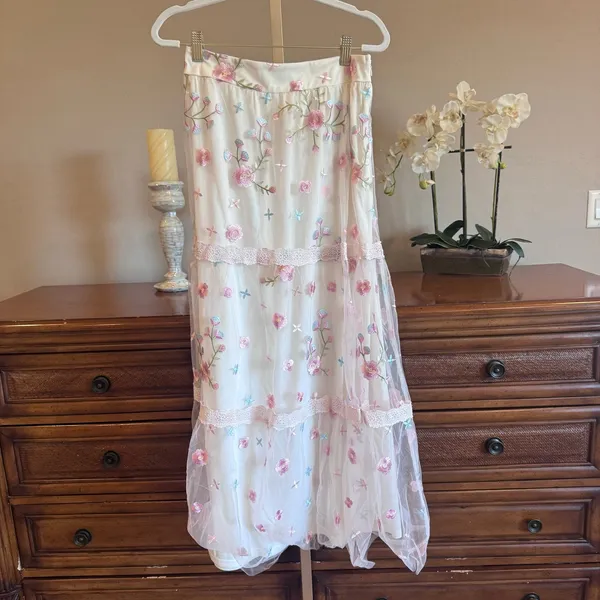 Altar’d State Ambrose Floral Embroidered Top & Skirt Set NWT Small - Image 3