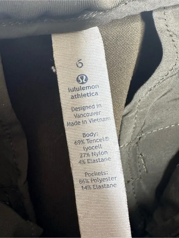 Lululemon Olive Green Slim Leg Career Performance Pants Size 6 - Image 8