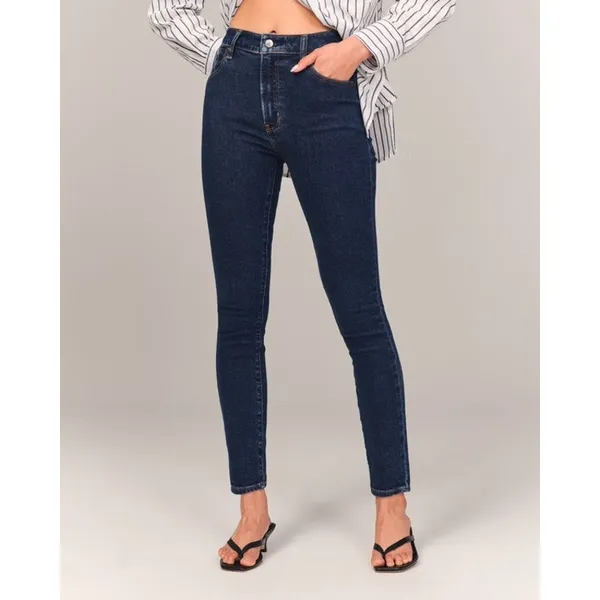 Abercrombie & Fitch Super Skinny Ankle High Rise Jean Size 24 Blue Casual Staple - Image 10