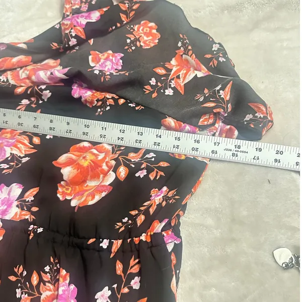 Tularosa Santorini Maxi Dress Women's Med Black Pink Floral Sleeveless Halter - Image 10