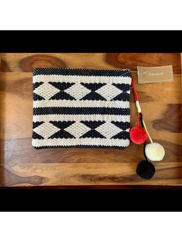 FRANCESCA’S Boho Aztec Small Tassel Bag - Image 2