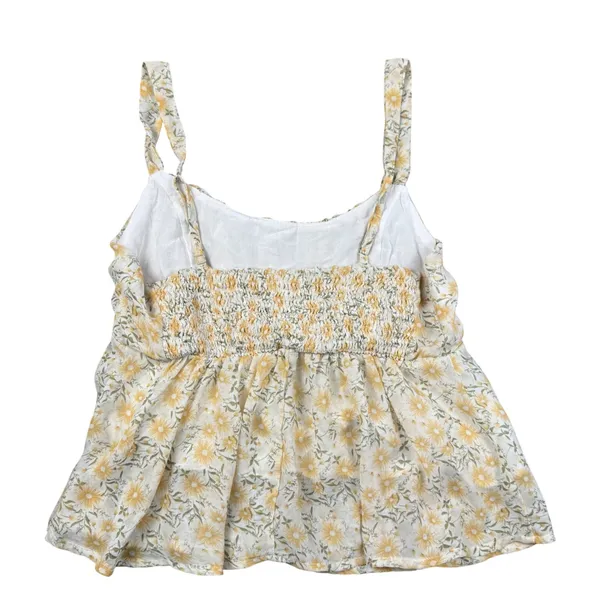 Altar'd State Butter‎ Yellow Floral Camisole Top Women's Medium Cottagecore Boho - Image 8