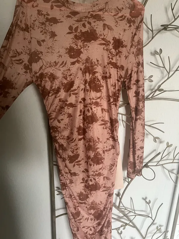 Nude floral maxi dress - Image 2