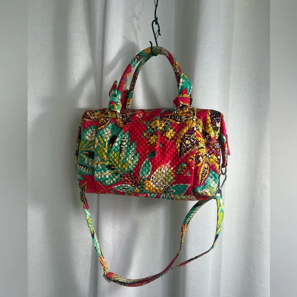 NEW Vera Bradley Hadley Rumba Quilted‎ Satchel Bag Tote Purse NWT - Image 6