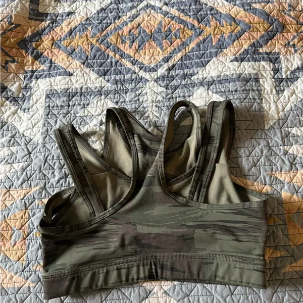 Alphalete Olive Camo Sports Bra - Image 2