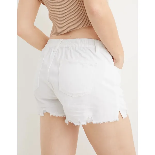 Aerie Daydream Distressed Comfy Denim Jean Shorts cutoffs White plus XXL 20 - Image 8