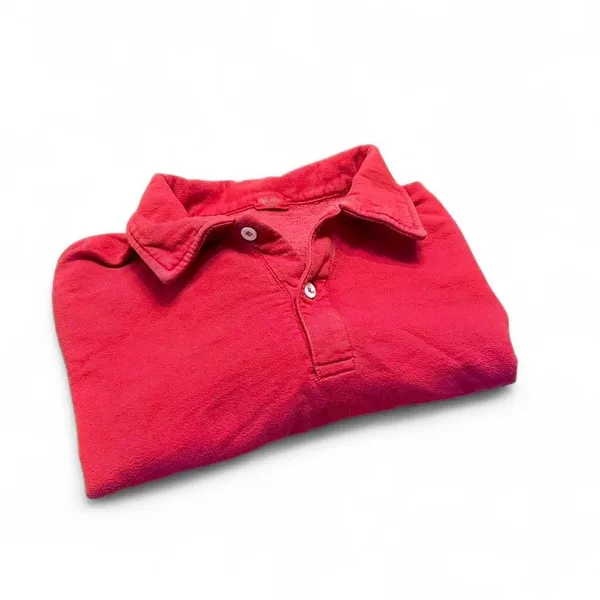 John Galt Brandy Melville Sweatshirt Women's OS Red Polo Rugby Cropped Shirt - Image 2