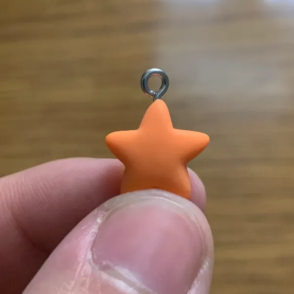 Orange Star Charm Pendant - Image 2