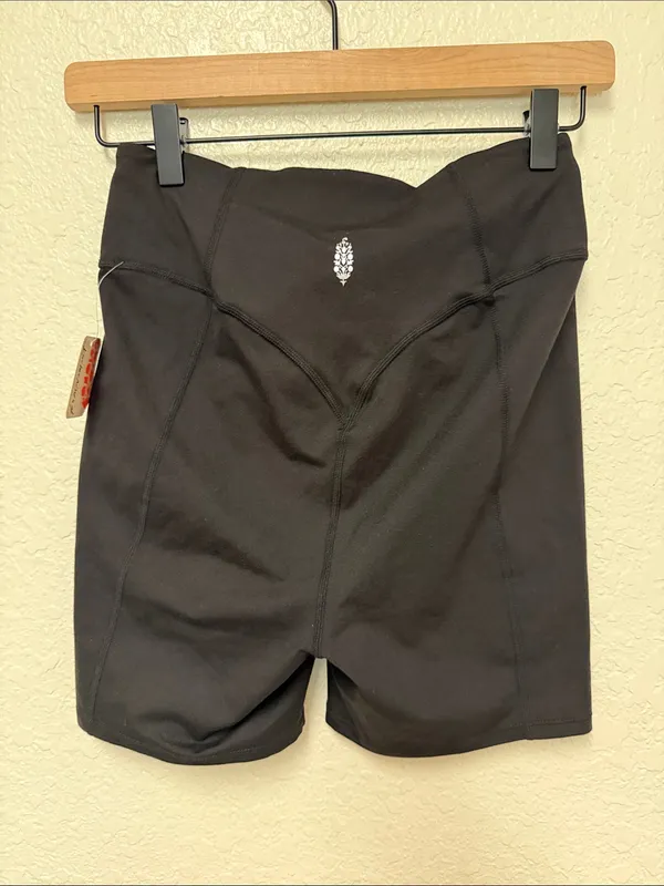 NWT FP Movement Free People Black High-Waist Bike Shorts Size Small - Image 4