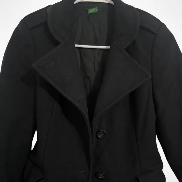 United Colors Of Benetton Men's Black Trench Coat - Image 2